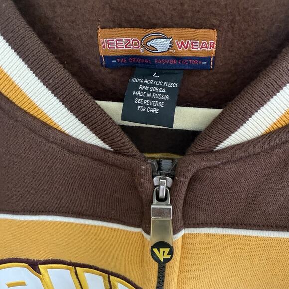Veezo Wear RARE! Y2K ‘03’ New York Fleece Jacket Excellent Condition! LARGE Brwn - Picture 5 of 11